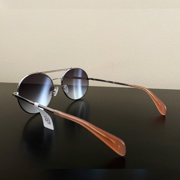 NWT Rag & Bone Women Round Sunglasses Sleek Retro Style - Picture 4 of 5
